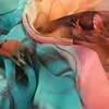 Scarves Multiple Colour Scarf Gradient Rose Flower Chiffon Georgette Women Foulard Lotus Leaf Long Shawl Summer Bandana Elegant