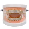 Grillz Dental Grills 18K Gold Miltated Copper Hip Hip Hop Iced Out Vampire Tigh