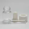 10 pièces petit échantillon de parfum bouteilles en verre flacon compte-gouttes pour huile essentielle 2 ml clair Mini bouteille BY12