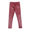 Pantalons hommes nouveau Pantalon maigre serré Latex cuir Pantalon près du corps PU Faux cuir Legging crayon Pantalon moto décontracté bas