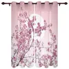 Rideau cerisier lune Style japonais rideaux de fenêtre pour salon chambre cuisine traitements cantonnière décor à la maison rideaux