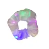 Akcesoria do włosów LED Scrunchies for Women Glow Scrunky Light Up Girls Colorf przędzy