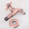 Bathroom Sink Faucets Antique Red Copper Brass Single Cross Handle Washing Machine Faucet /Garden Water Tap / Laundry Taps Mav329