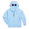 CP Erkek Hoodies Sweatshirts Erkek Hoodie Sweatshirt Ferman Serisi Terigan Uzun Ceket Şapka Gözlükleri Kapüşonlu Gençlik Çiftleri Coat 2023 Yeni Moda 49G9