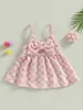 Kız Elbiseler Kız Bebek Prenses Elbise Kolsuz Çiçek Dantel Bowknot Pageant Tutu Elbise resmi dans Doğum Günü Düğün Partisi