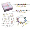 Chain Fashion Trending Products Pink Crystal Beaded Bracelet DIY Children's Bracelet Jewelry Unicorn Cute Gift Box Set 230606