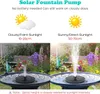 Dekoracje ogrodowe pływające fontanne słoneczne zasilane słoneczną pompę fontanną do stojącej pływającego ptaka pompki wodne do ogrodowego na patio basen 230606