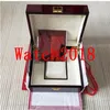 Boîtes de luxe de haute qualité Topselling Red Nautilus Boîte d'origine Papiers Carte Sac à main en bois pour Aquanaut 5711 5712 5990 5980 Watch Box311w