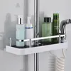 Organization Shower Storage Rack Organizer Bathroom Pole Shees Shampoo Tray Stand Single Tier No Drilling Lifting Rod Shower Head Holder