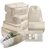 Opbergzakken 8 Stuks Verpakking Cubes Reisbagage Organisator Koffer Gevallen Kleding Schoen Tidy Pouch Tas Toiletartikelen Wassen