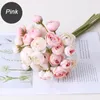 Decorative Flowers Mini Lotus Bunch Artificial Bud For Home Decoration Tea Roses Silk Flower Wedding Bride Hand Bouquet