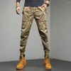 Pantalons pour hommes 2023 automne Cargo hommes Hip Hop Joggers Harem rubans poche homme pantalons de survêtement Streetwear mode décontracté hommes 28-38