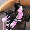 Sapatos esportivos crianças esportes coreano inverno quente meninas meninos meninos crianças colorido pu malha correndo pelúcia menina casual criança