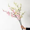 Fleurs décoratives 108 cm Soie Artificielle Fleur Fleur De Cerisier Pour Mariage Arc Partie Fond Décor À La Maison Accessoires Faux Po Props