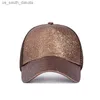 Ny glitter hästsvans baseball mössa för kvinnor snapback pappa hatt mesh trucker kvinnor mössor röriga bulle justerbara hiphop paljetter hattar l230523