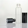 高品質の30mlガラス香水ボトルクリアガラススプレーボトル30 mlの空のフレグランスパッケージボトルブラックシルバーゴールドキャップlx1375