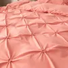 Bedding sets High Quality 3D Pinch Pleated Duvet Cover Set 220x240 Solid Color Single Double Twin Bedding Set Duvet cover 230606