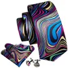 Halsband Högkvalitativ märkesdesign Slipsarduk Manschettknappar Set Print Ankomst Fashion för bröllopsfest Silk Men Wool 230605