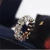 Sonsuzluk Oval Kesim Moissanit Pırlanta Yüzüğü 100 Orijinal Sterling Sier Engagement Wedding Band, Kadın Erkek Mücevherler İçin