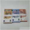 Autres fournitures de fête festive Film Argent Billet de banque 5 10 20 50 Dollar Euros Réaliste Toy Bar Props Copie Monnaie Fauxbillets 100 Pc Dhuvk