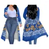 Femmes Tricots Kimono Polynésien Tribal Samoan Vêtements Bleu Tiare Fleurs Imprimer Personnalisé Ethnique Cardigan Personnalité Casual Femmes Manteau Fidji