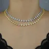 Chaînes 2023 Bling Full Cz étoile Tennis chaîne collier pour femmes luxe 5A cubique zircone pavé tour de cou bijoux à la mode cadeau