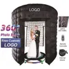 Anpassad LED Slow Motion 360 Video Photobooth -kapsling Uppblåsbar LED 360 fotobåshölje Tält för festbröllop
