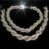 New Fashion Chain Bracciali Test superato 7mm 8mm S925 Sterling Silver Moissanite Diamond Rope Bracciale per uomo Donna Bel regalo