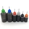 20pcs Soft Empty Container 5ml 10ml 15ml 30ml Black Plastic Dropper Bottle for Liquid PE Vial With Metal Needle Tips N93V