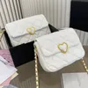 23 New Designer 7A classica borsa a tracolla con catena a conchiglia Borsa da donna in pelle di pecora di lusso obliqua da donna