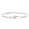 Bracelets porte-bonheur classique A-Z coquille lettre initiale Bracelet femmes à la main 4mm perle colorée pour bijoux cadeau