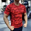 Heren T-shirts Mannen Running Compressie T-shirt Korte mouw Sport Tees Gym Fitness Sweatshirt Man Jogging Trainingspak Homme Athletic Shirt Top 230607