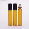 Doft AICEBEU 10/20 st 10 ml bärnsten glasrullflaskor med avtagbart rostfritt stål rullkula för eterisk olja parfym L230523