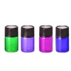 100pcs 1ml 2ml 3ml 5ml Mini Colorful Glass Bottle Small Perfume Sample Container Essential Oil Liquid Test Vials 3EAR