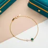 Link Bracelets 2023 Retro Semiprecious Stone Ball Pendant Bracelet For Women Anniversary Gift Simple Versatile Fashion Luxury Jewelry.