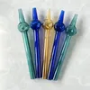 Glass handmade straw with a length of 13cm, oil burner, smoking accessory, point tube, various types of water stick nozzles