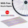 Bike Spokes 36pcs Colorful Bicycle Spokes With Nipple For 2627.529 inch Wheels MTB Road Bike Stainless Steel High Strength Rainbow Spoke 230606