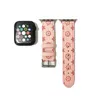 Luxo Apple Watch Pulseira 38 40 41 42 44 45 49 mm Relógios de Couro Flor Pulseira Para Iwatch 8 7 6 5 4 SE Designer Watchbands L88010