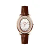 Relógios femininos relógios de luxo designer de alta qualidade casual quartzo-bateria couro 27mm relógio