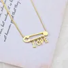 Chaînes en acier inoxydable broche placage sous vide collier 14K lettre amour plaque signalétique pour femmes hommes cadeau Collection mode fête