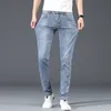 Herren Jeans Mode Marke Slim Grau Blau Skinny Männer Business Casual Klassische Baumwolle Trend Elastische Jugend Bleistift Denim Hosen 230607