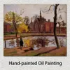 Impressionist Canvas Art Dulwich College London Camille Pissarro Oilmålning Handgjorda landskap Modernt sovrum Dekor