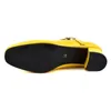 Klädskor dam elegant spännband låga klackar pumpar fyrkantiga tå patent lädermokasiner för godisfärger gula kungblå 48 29 cm