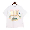 Camicie 23ss Classic Lettera Stampa Rhude t Shirt Uomo Donna Eu Taglia 100% Cotone Top Tees High Street Summer Hippie Abbigliamento
