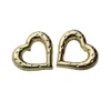 New love heart Earrings Feminine Style Smooth Brass Gold Plated Pearl Earrings Luxury Jewelry E3009