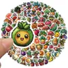 100 PCS Mini Kids Stickers Pixel Fruits Vegetables For Car Baby Scrapbooking Pencil Case Diary Phone Laptop Planner Decor Book Album Toys DIY Decals