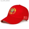 2023 Yüksek Kaliteli Rus CCCP Ulusal Amblem Beyzbol Kapağı Pamuk Snapback Caps Ayarlanabilir Güneş Şapk Dış Mekan Vizör Şapkaları L230523