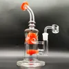 Pipa ad acqua in vetro da 9 pollici Bong Heady Bong Incycler Jelly Fruit Candy Cream Orange Heady Pipe Smoking Dabber Rig Recycler Giunto femmina da 14,4 mm con ciotola normale Perc