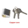 50Pcs Cilindro della serratura della porta a prova di fuoco Sicurezza 35-55mm Cilindro in alluminio in ottone spesso con 3 chiavi Accessori hardware