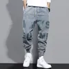 Męskie dżinsy streetwear Hip Hop Cargo Spodnie Casual Elastic Harun Joggers z jesieni i wiosny odzież 230607
